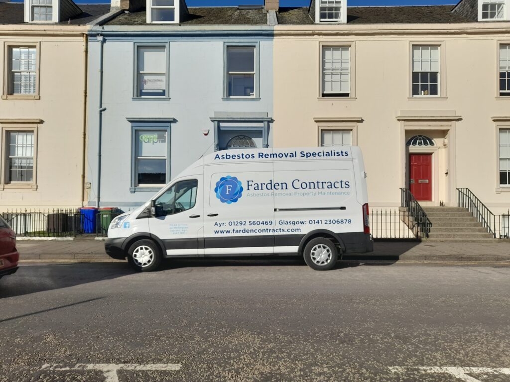 farden contracts van parked in front of its office in ayr scotland